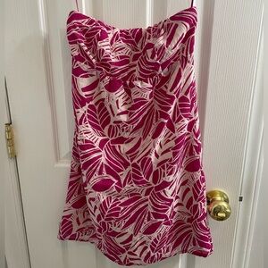 Pink strapless dress